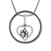 Paw Print Bling with Tucked In My Heart Necklace