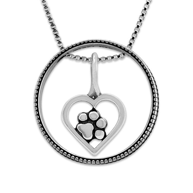 Paw Print Bling with Tucked In My Heart Necklace