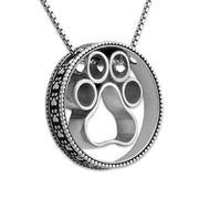 Paw Print Bling with Peek-A-Boo Paws Necklace