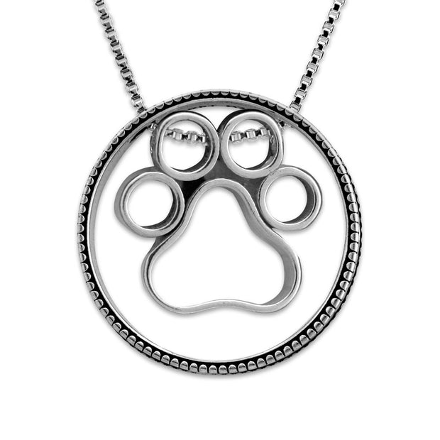 Paw Print Bling with Peek-A-Boo Paws Necklace