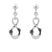 Paw Print Infinity Earrings, Our Lives Cross Paths