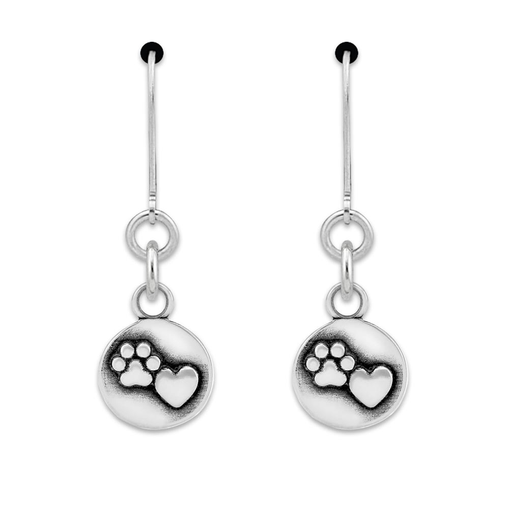 Dog Paw Jewelry Dog Paw Earrings outlet Jewelry Sterling Silver Handmade Dog Earrings PZ1-E