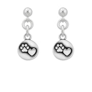 Paw and Heart Earrings, Close To My Heart