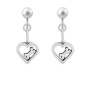 Heart and Bone Earrings, Bona Fide Love