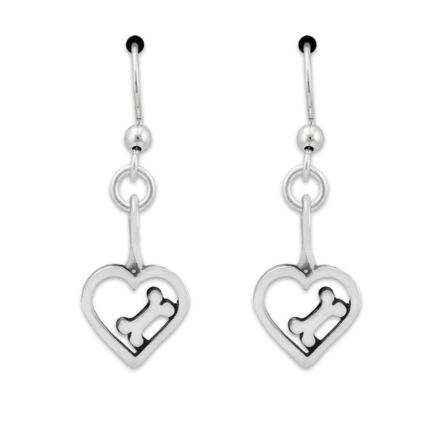 Heart and Bone Earrings, Bona Fide Love