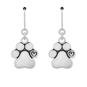 Personalized Paw Print Earrings, Unconditional Love