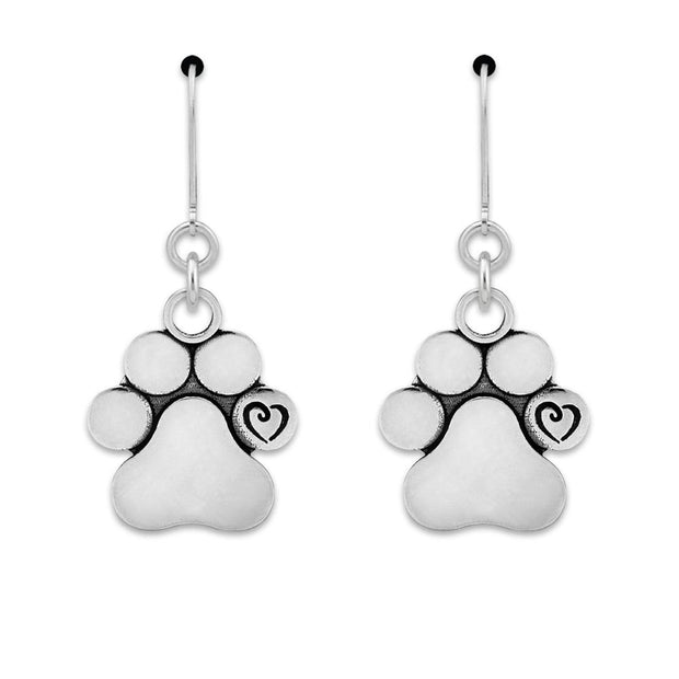 Personalized Paw Print Earrings, Unconditional Love