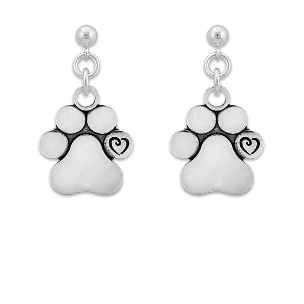 Personalized Paw Print Earrings, Unconditional Love