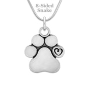 Personalized Paw Print Necklace, Unconditional Love Pendant