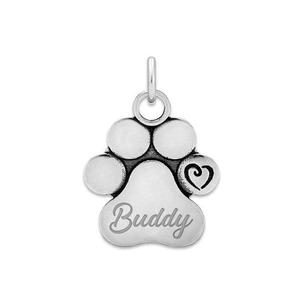 Personalized Paw Print Necklace, Unconditional Love Pendant