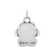 Personalized Paw Print In Silver, Unconditional Love w/Crystal Pendant