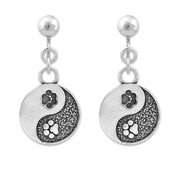 Yin and Yang Paw Earrings