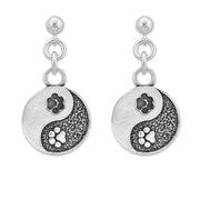 Yin and Yang Paw Earrings