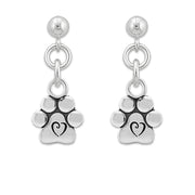 Puppy Love Paw Dangle Earrings