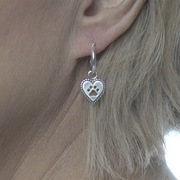 Heart and Paw Hoop Earrings, Roped Into Your Love