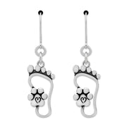 Paw Print Earrings, I Will Never Walk Alone