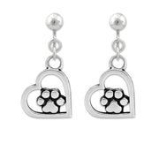 Heart and Paw Earrings, You Walked Into My Heart