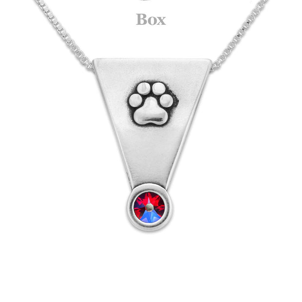 Crystal Paw Necklace, Pawsatively Elegant Pendant w/Crystal