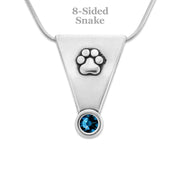 Crystal Paw Necklace, Pawsatively Elegant Pendant w/Crystal