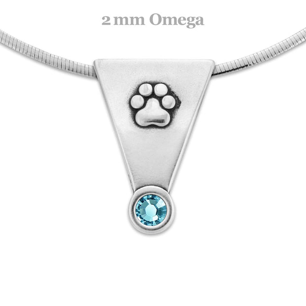 Crystal Paw Necklace, Pawsatively Elegant Pendant w/Crystal