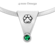 Crystal Paw Necklace, Pawsatively Elegant Pendant w/Crystal