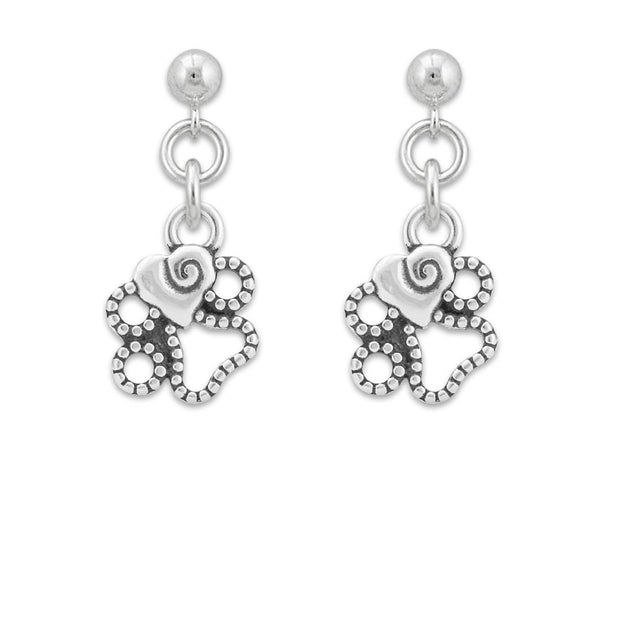 Paw and Heart Earrings, Endless Love