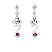 Pawsatively Perfect Paw Earrings w/Crystal