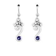 Pawsatively Perfect Paw Earrings w/Crystal