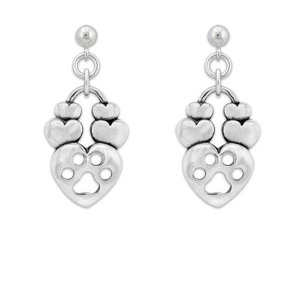 Can You Feel The Love Paw Print Earrings and Jewelry