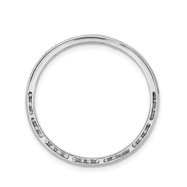 CZ Pendant Enhancer in Sterling Silver with Rhodium Plating