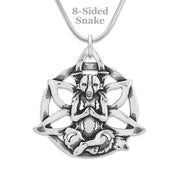 Namaste Yoga Pose Necklace Doga Jewelry in Sterling Silver