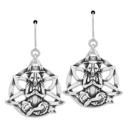 Namaste Yoga Pose Earrings Doga Jewelry in Sterling Silver