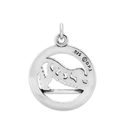 Downward Dog Yoga Pose Necklace Doga Jewelry in Sterling Silver