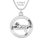 Warrior III Yoga Pose Necklace Doga Jewelry in Sterling Silver