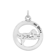 Dog Yoga Necklace, Warrior III Pendant