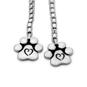 Paw Print Bracelet Sterling Silver Peek-A-Boo Paws Adjustable Bracelet