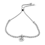 Paw Print Charm Bracelet, Love Will Find A Way w/Puppy Love Paws