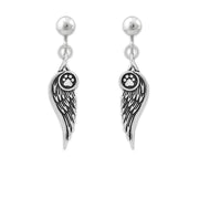 Angel Wing Earrings In Sterling Silver, Let Me Carry You Home