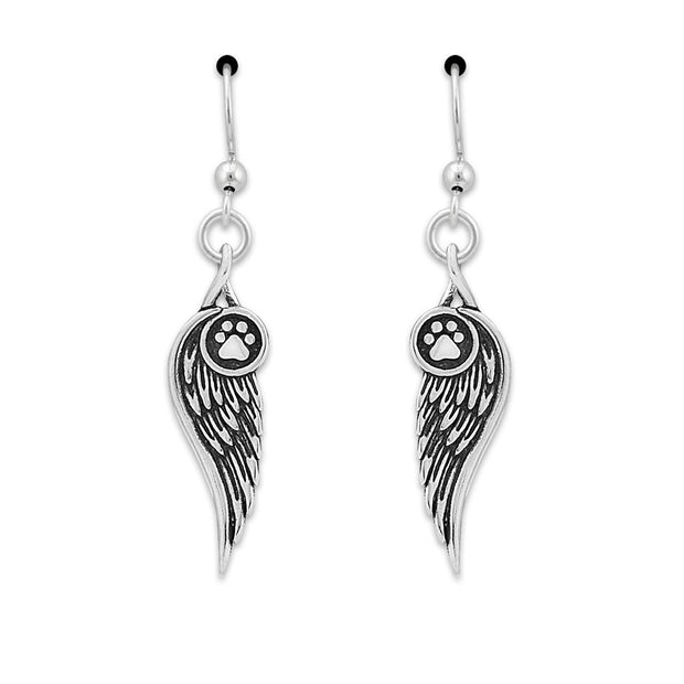 Angel Wing Earrings In Sterling Silver, Let Me Carry You Home