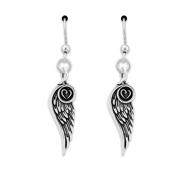 Angel Wing Memorial, Sterling Silver Forever Loved Earrings