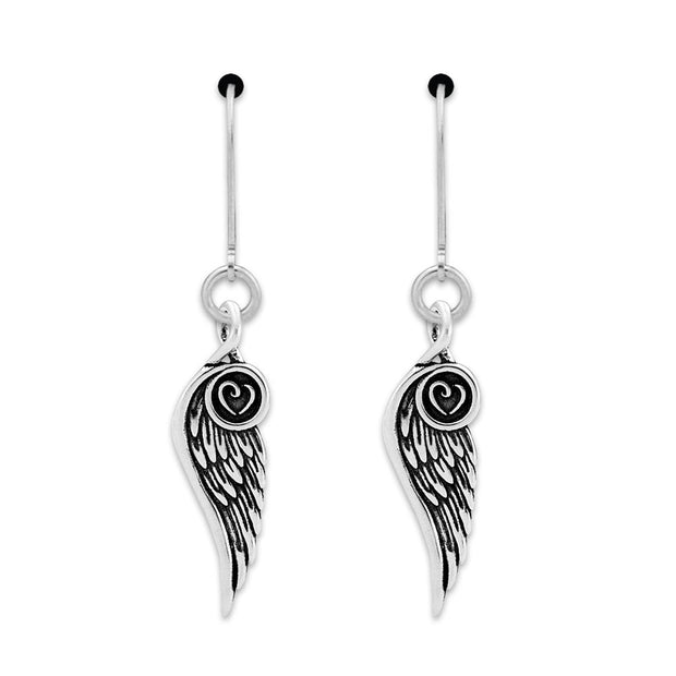 Angel Wing Memorial, Sterling Silver Forever Loved Earrings