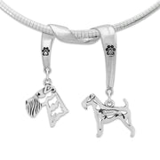 Elegant Airedale Terrier Necklace in Sterling Silver, Popular Dog Breed Jewelry