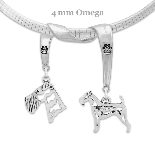 Airedale Terrier Luxury Necklace in Sterling Silver