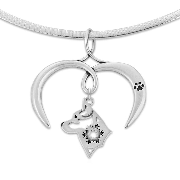 I Love My Alaskan Klee Kai Necklace, Dog Breed Jewelry