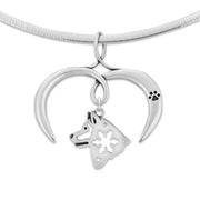 I Love My Alaskan Malamute Necklace, Dog Breed Jewelry