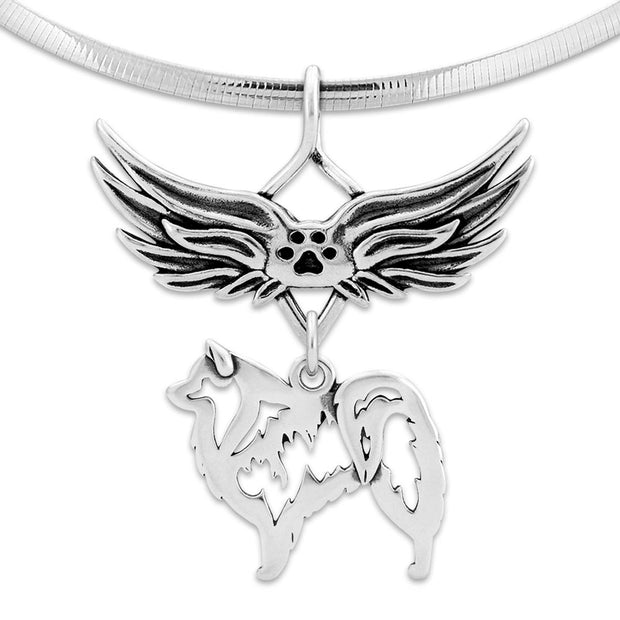 American Eskimo Memorial Pendant, Pet Loss Jewelry