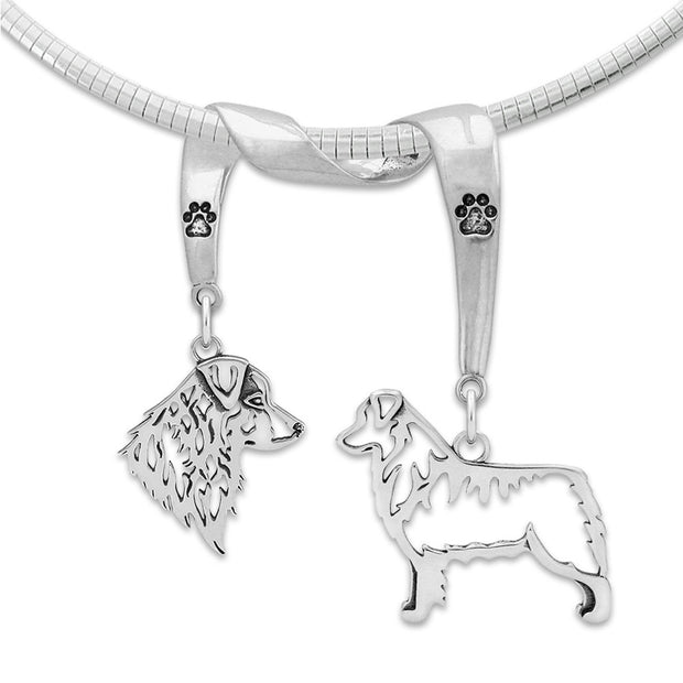 Sterling Silver Australian Shepherd Necklace & Gifts