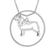 Australian Shepherd Necklace w/Paw Print Enhancer, Body