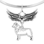 Australian Shepherd Memorial Pendant, Pet Loss Jewelry