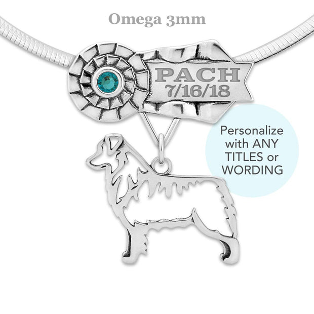 Best In Show Australian Shepherd Necklace Pendant, Grand Champion Dog Gifts